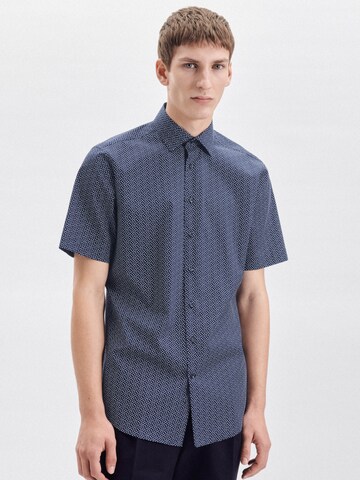 Coupe regular Chemise business SEIDENSTICKER en bleu : devant