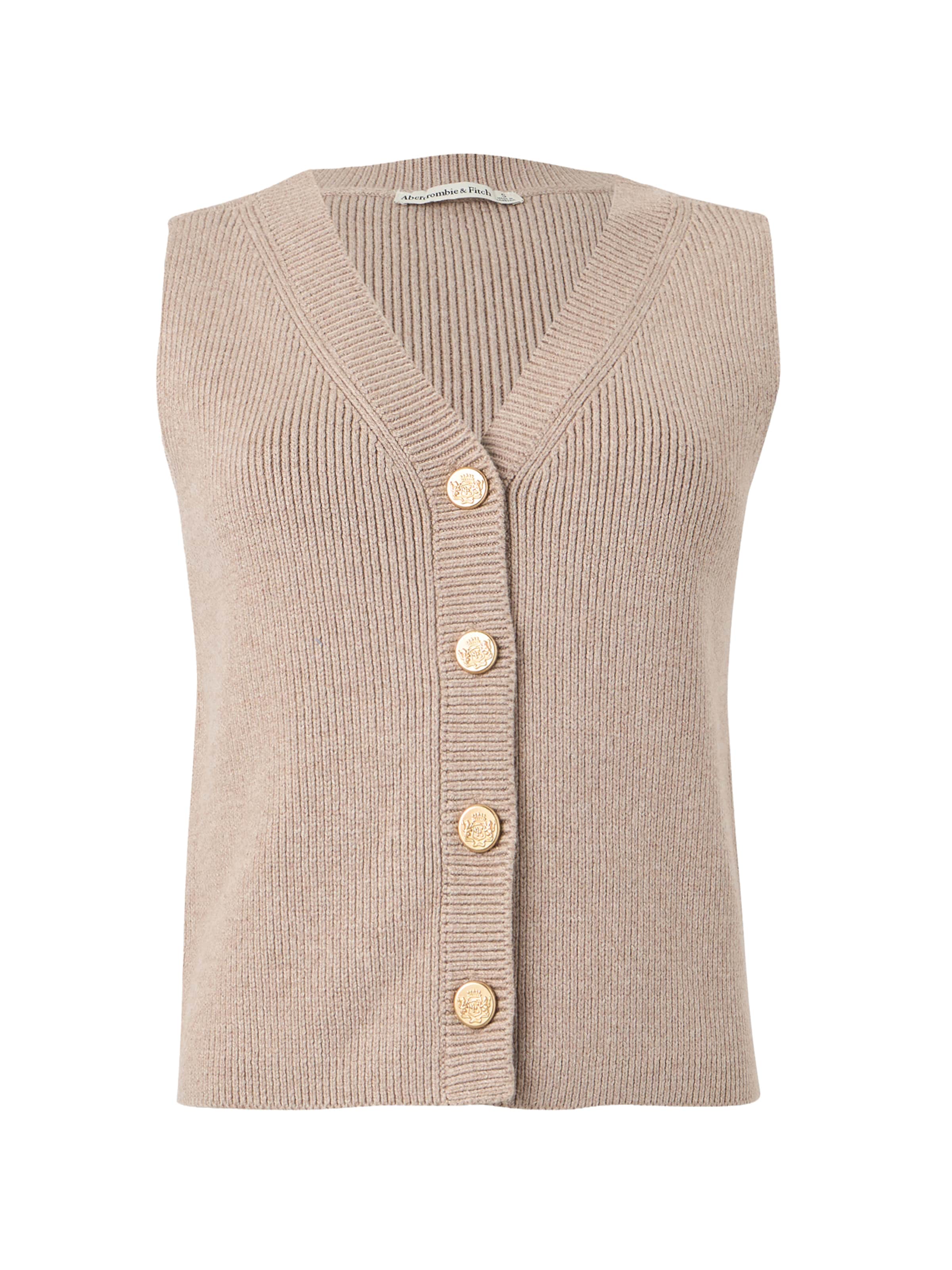 Abercrombie & Fitch - Chaleco de punto en marrón: frente