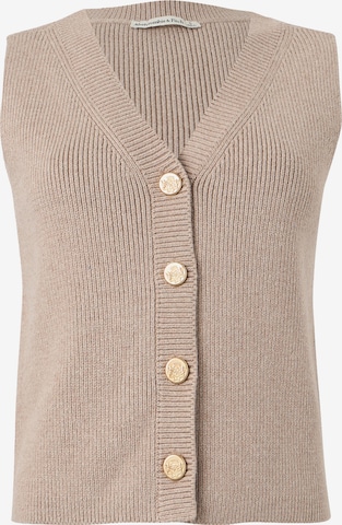 Abercrombie & Fitch - Chaleco de punto en marrón: frente