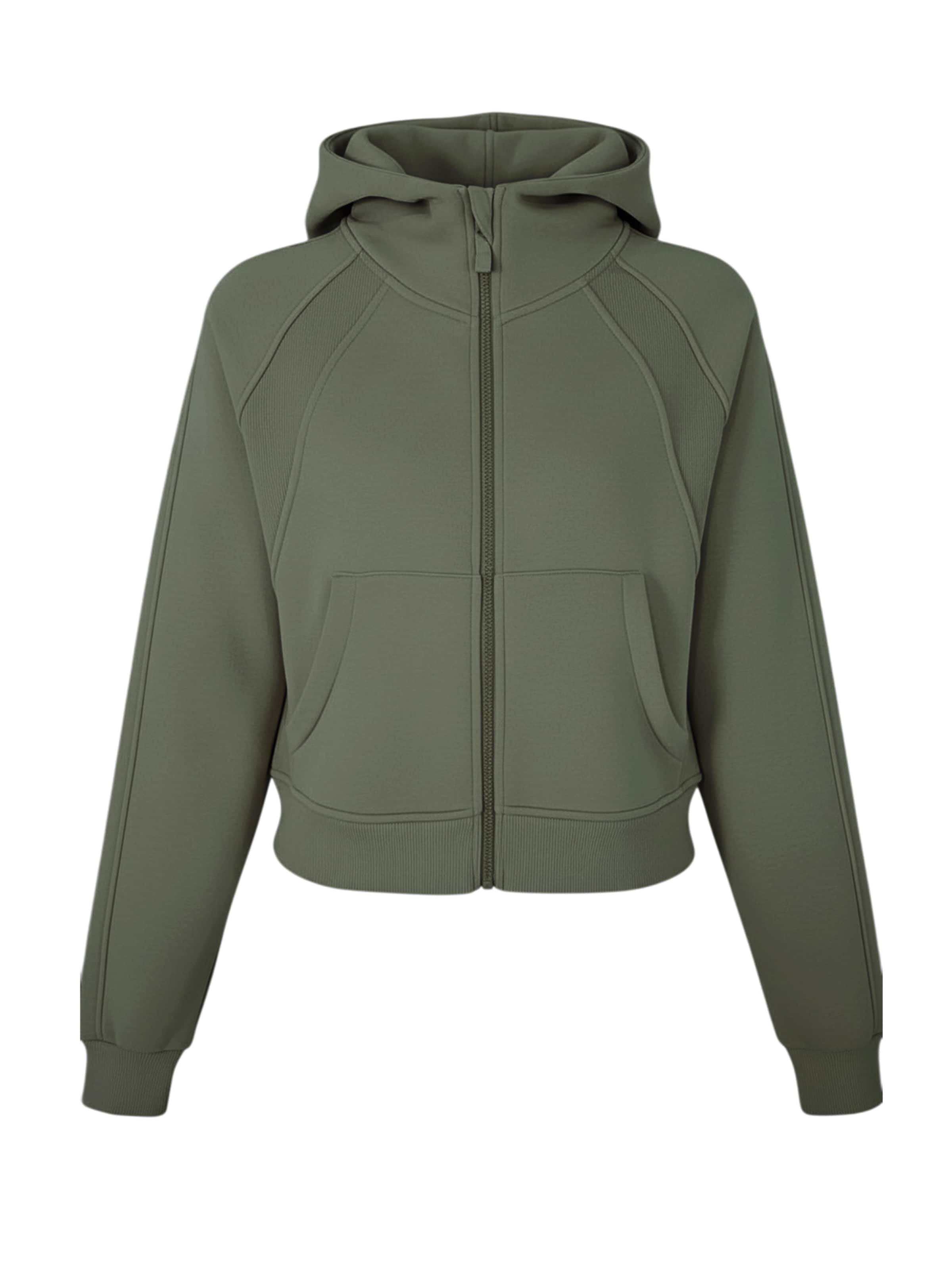 Organication Sweatjacke in Grün: Vorderseite