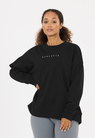Athlecia Sportief sweatshirt 'Wasan' in Zwart: voorkant