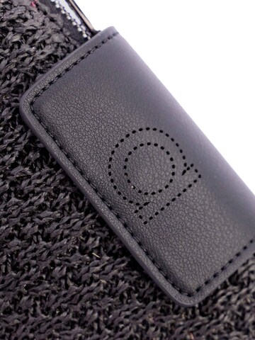Amichi - Cartera 'Cartera para mujer Sunny de fibras naturales  y cierre de solapa y cremallera' en negro