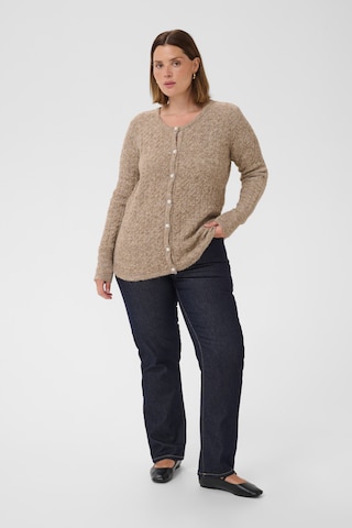 KAFFE CURVE Strickjacke 'KCMalina' in Beige