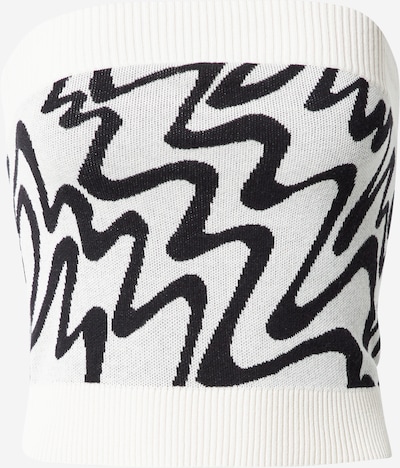 Monki Tops en tricot en noir / blanc, Vue avec produit