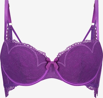 Hunkemöller Balconette Melltartó 'Fleur' - lila: elől