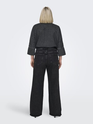 ONLY Carmakoma Wide Leg Jeans i sort