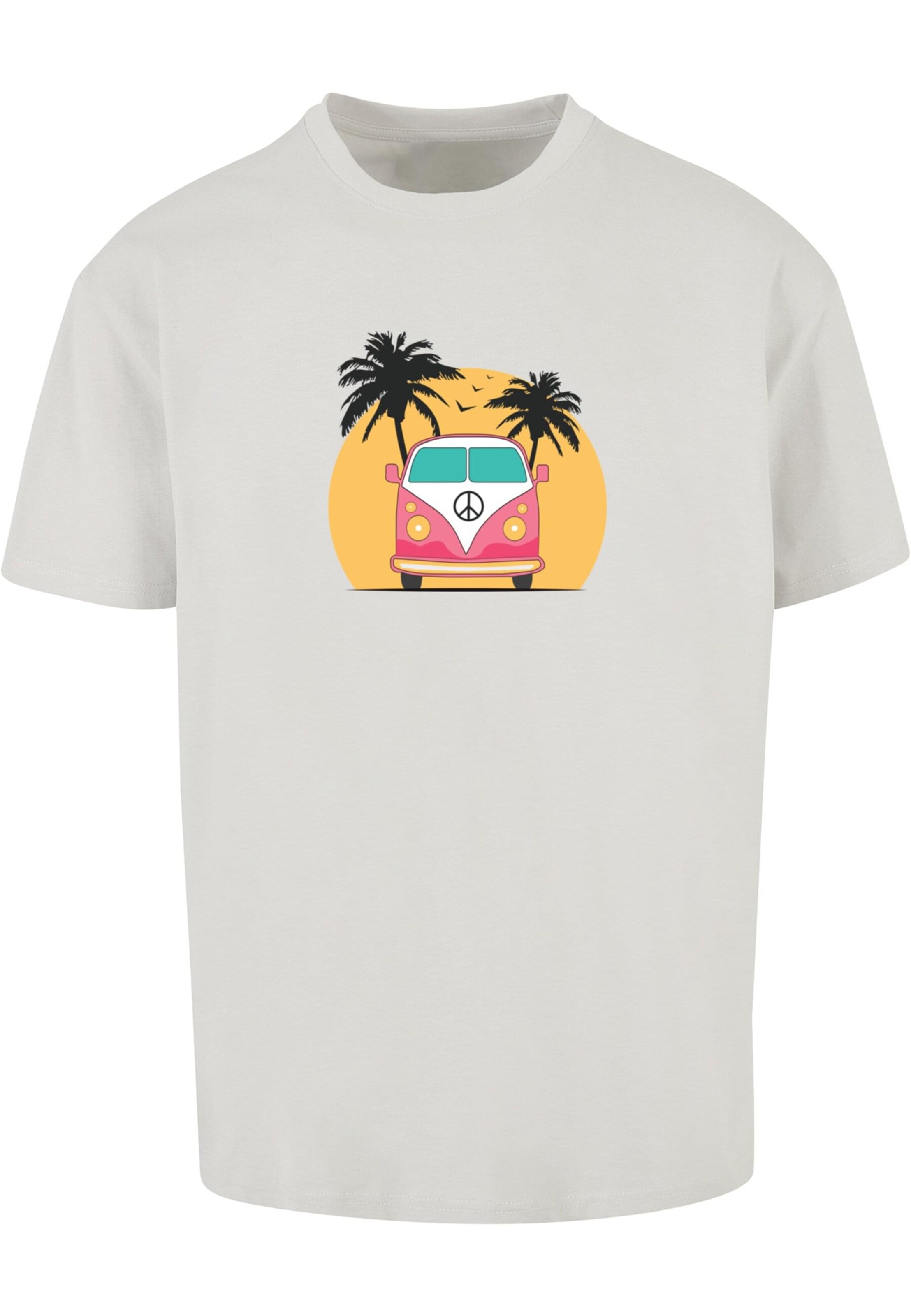 Merchcode Shirt 'Summer - Van' in Grijs: voorkant