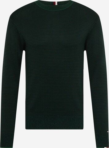 Tommy Hilfiger Tailored Pullover 'Houndstooth' in Grün: predná strana