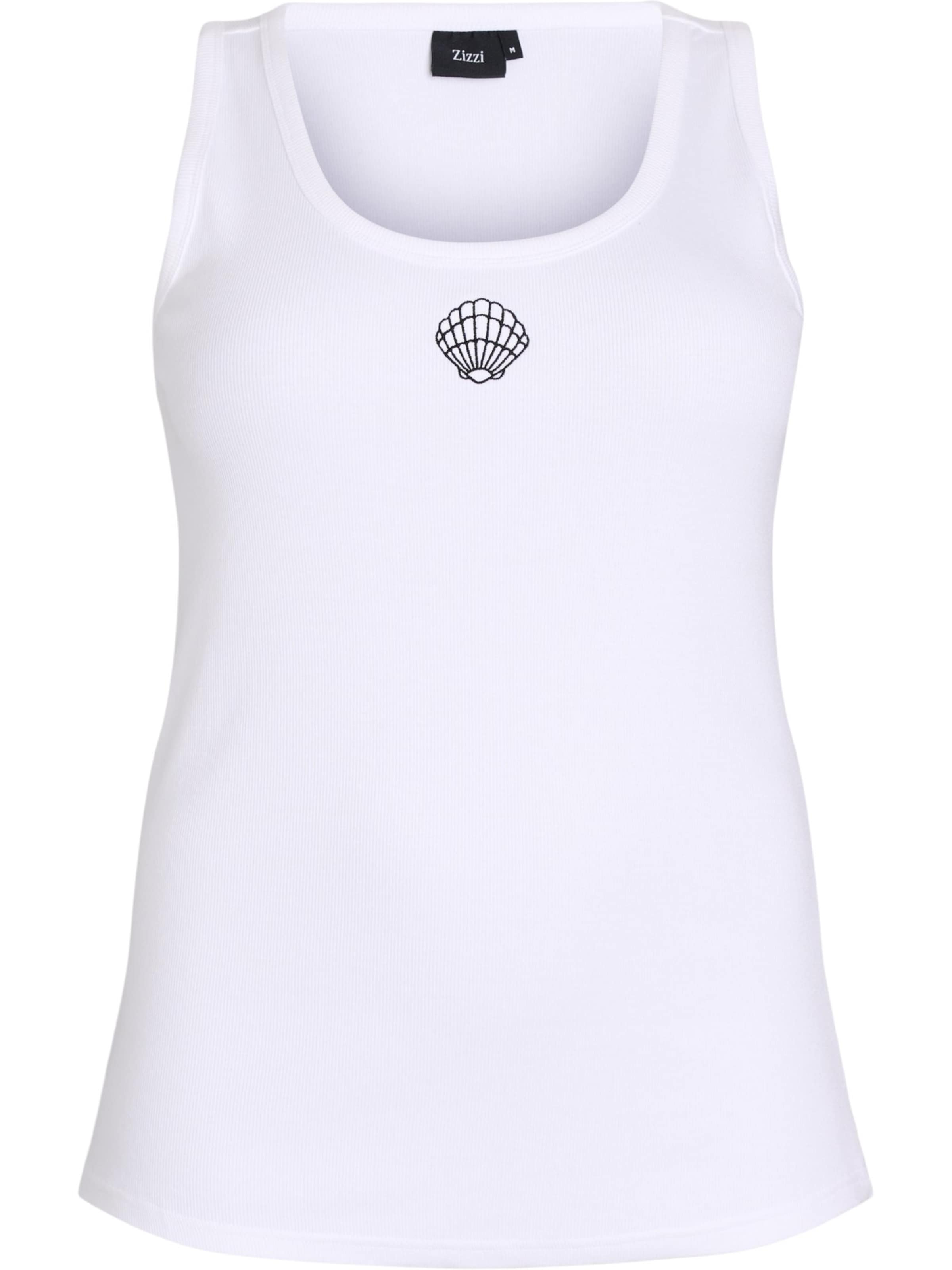 Top 'CAMILA' Zizzi pe negru / alb, Vizualizare produs