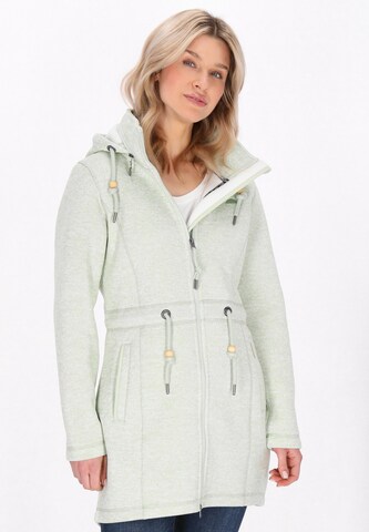 Veste en polaire Schmuddelwedda en vert : devant