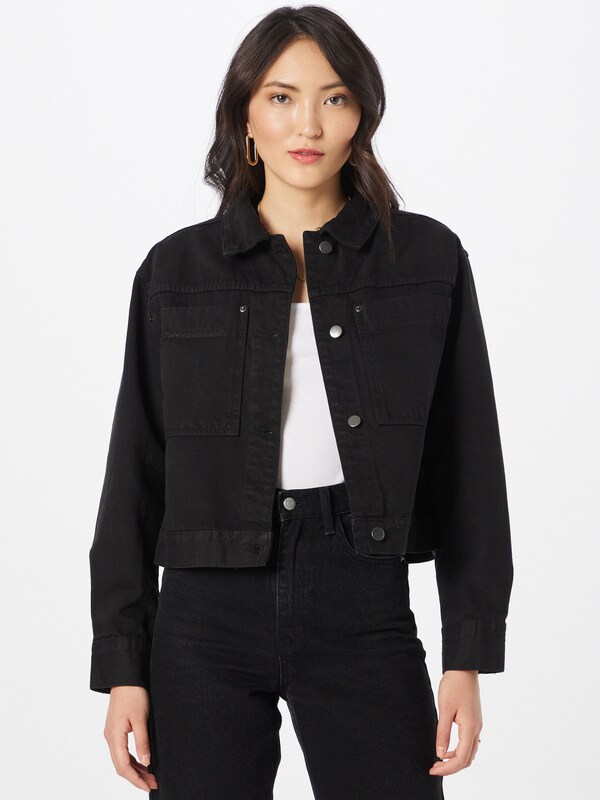 Urban Classics Between-Season Jacket in Black Denim