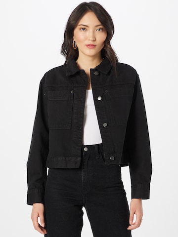 Urban Classics Between-season jacket in Black: front