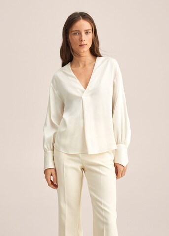 MANGO Blus 'Olivia' i beige: framsida