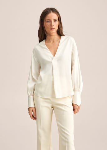 MANGO Bluse 'Olivia' in Beige: predná strana