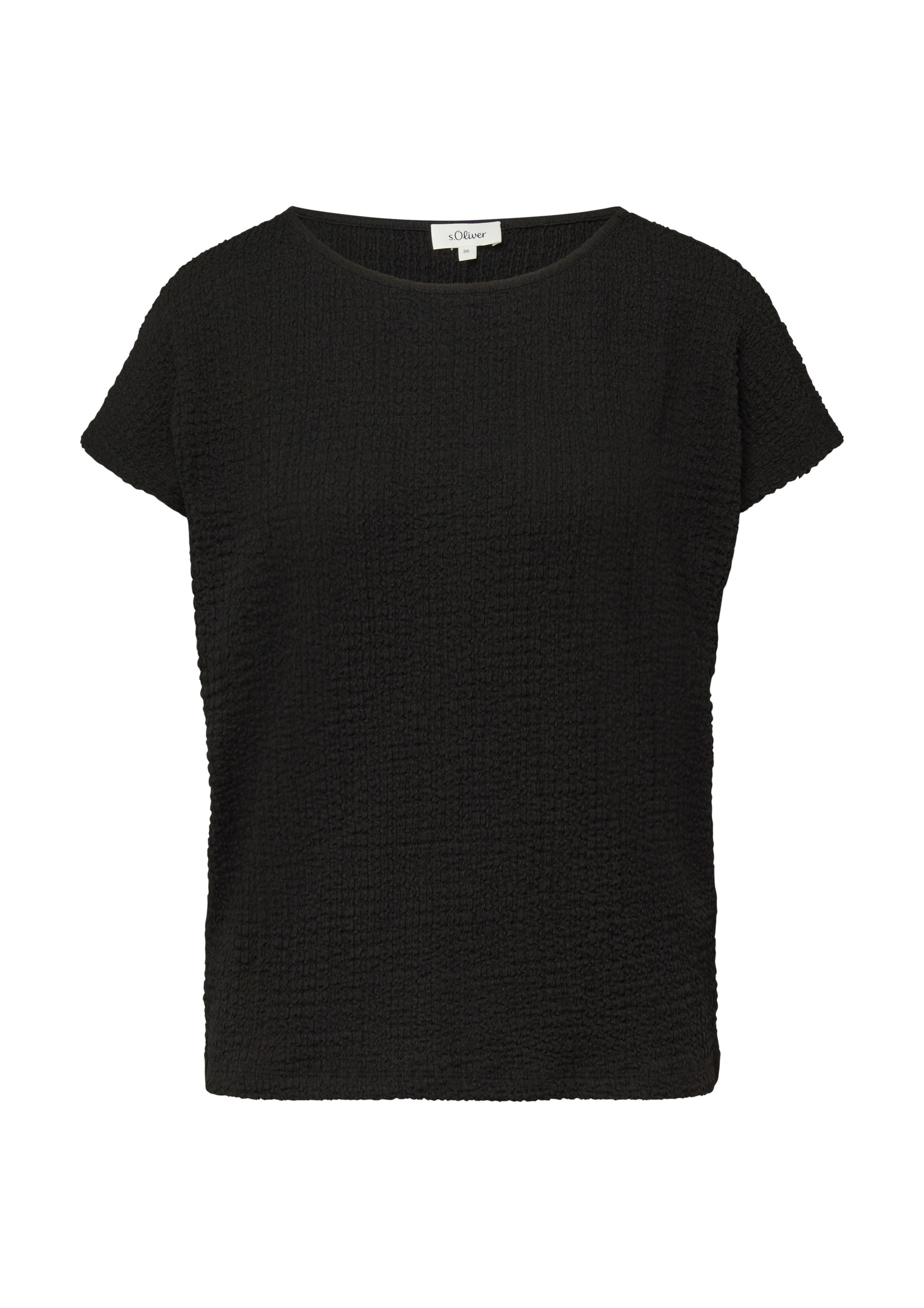 s.Oliver - Camiseta en negro: frente