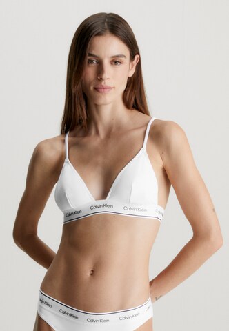 Calvin Klein Swimwear Triangel Bikini Top in Weiß