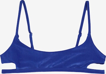 Bershka Bustier Bikinitop in Blau: predná strana