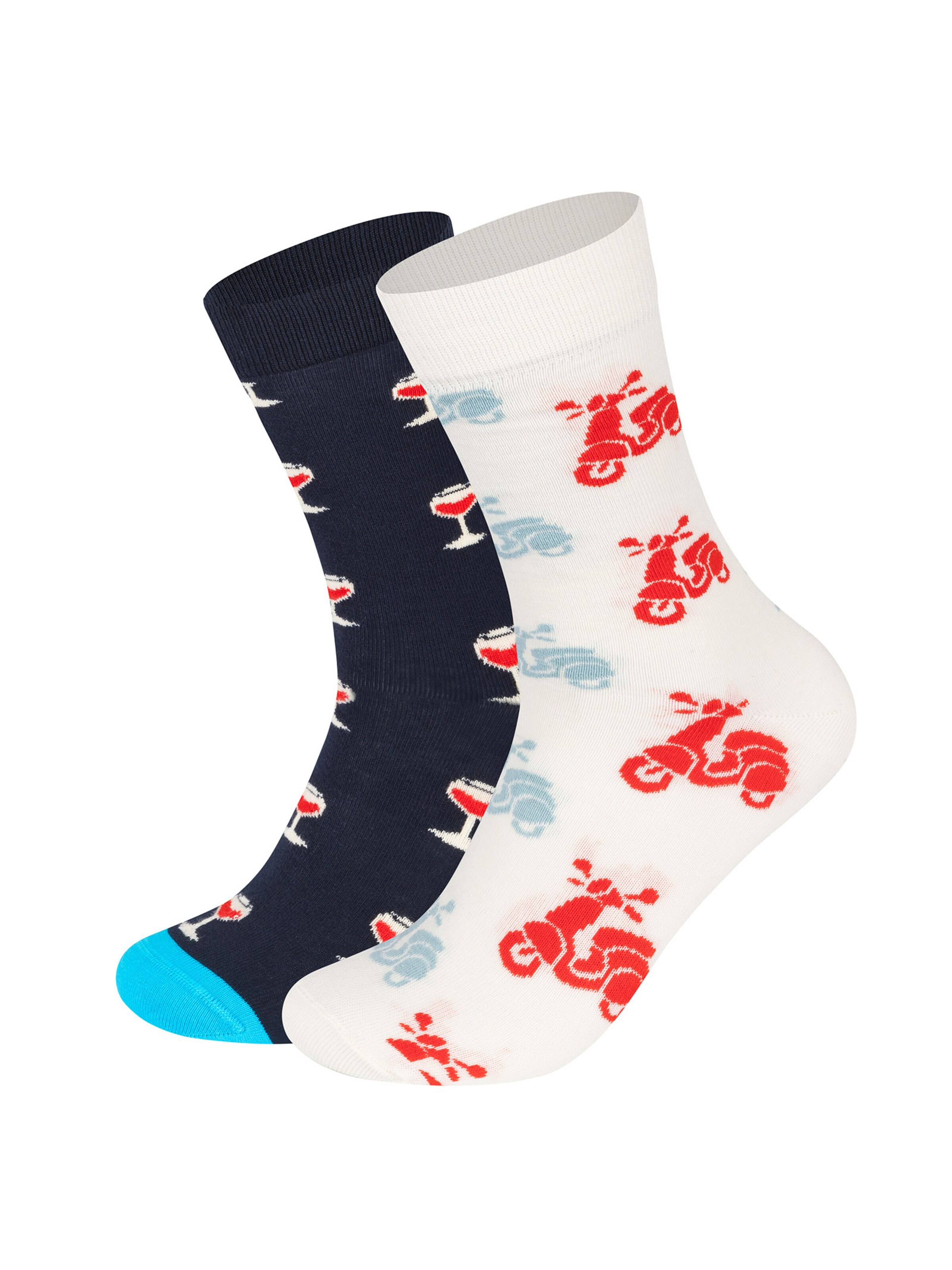 Happy Socks Sokker 'Scooter and Wine' i blå: forside