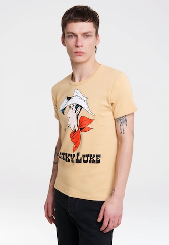 LOGOSHIRT Shirt 'Lucky Luke' in Beige: voorkant