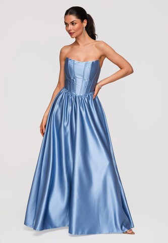 Robe de soirée 'LA-OM-DLR351' Ombre en bleu : devant