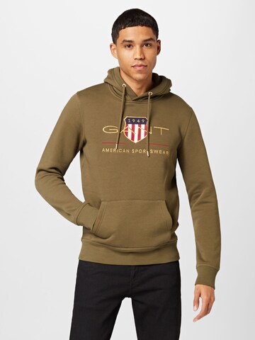 GANT Regular fit Sweatshirt in Green: front