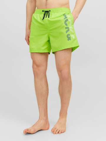 JACK & JONES Board Shorts 'Fiji' in Green: front