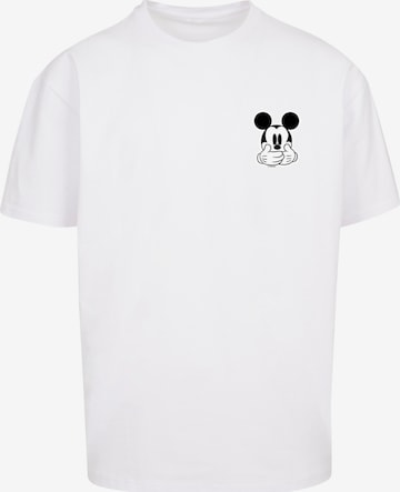 T-Shirt 'Disney Mickey Mouse Don’t Speak' F4NT4STIC en blanc : devant