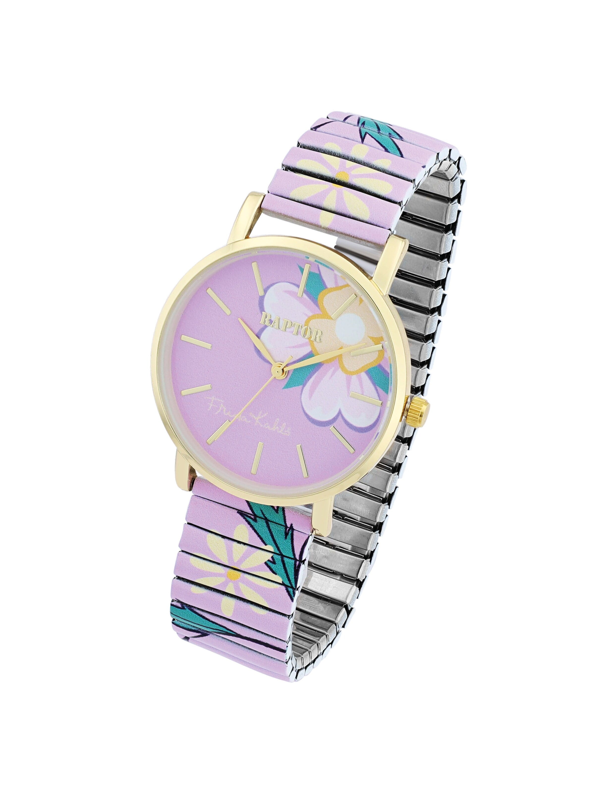 Raptor Analog Watch 'Frida Kahlo Edition, Mineralglas' in Purple: front