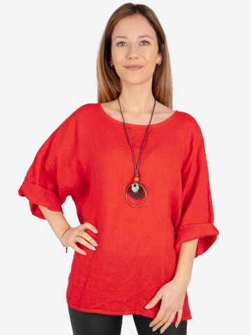 Seasons of April Blouse 'Lina' in Rood: voorkant