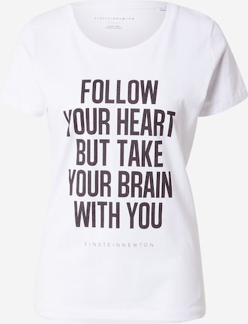 EINSTEIN & NEWTON T-shirt 'Brain' i vit: framsida