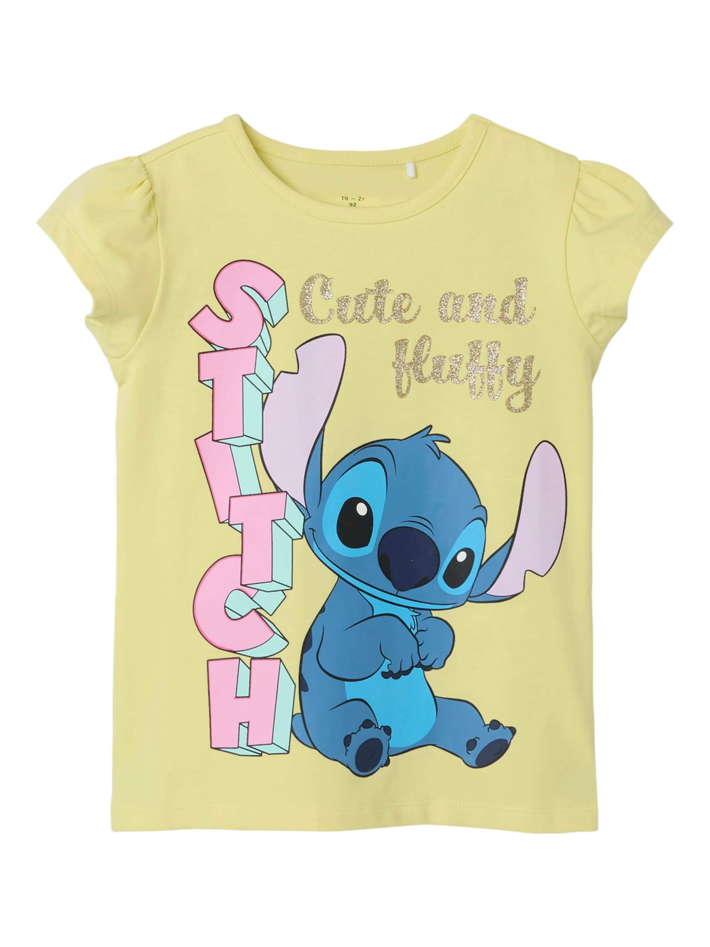 NAME IT Футболка 'NMFFolly Stitch' в Желтый: спереди