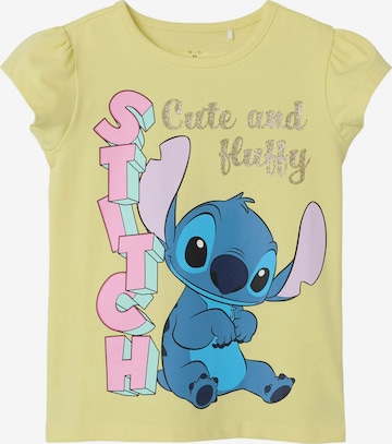 NAME IT - Camiseta 'NMFFolly Stitch' en amarillo: frente