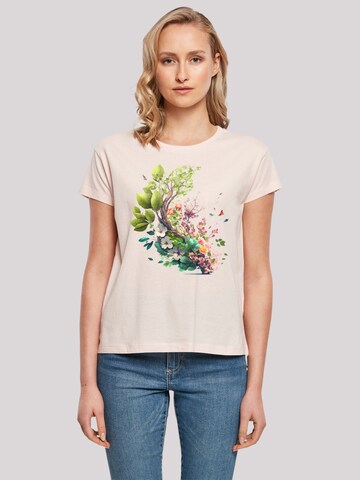 F4NT4STIC Shirt 'Spring Tree' in Pink: Vorderseite