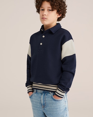 WE Fashion Sweatshirt in Blau: Vorderseite