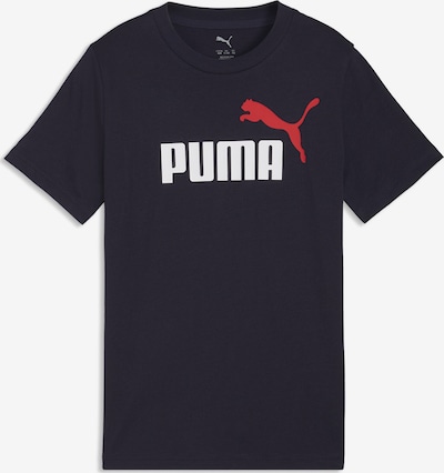 PUMA Majica 'Essentials No.1' u mornarsko plava / tamno crvena / bijela, Pregled proizvoda
