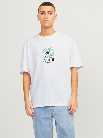 JACK & JONES T-Shirt 'BLOCKPOP' in Weiß: predná strana