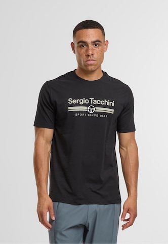 Sergio Tacchini Shirt 'Marchio' in Zwart: voorkant
