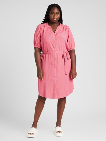 ONLY Carmakoma - Vestido camisero 'CARPENNA' en rojo