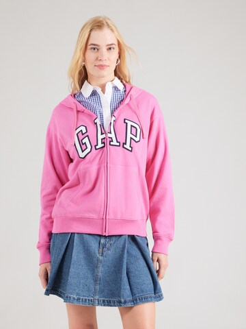 GAP Sweat jacket 'HERITAGE' in Pink: front