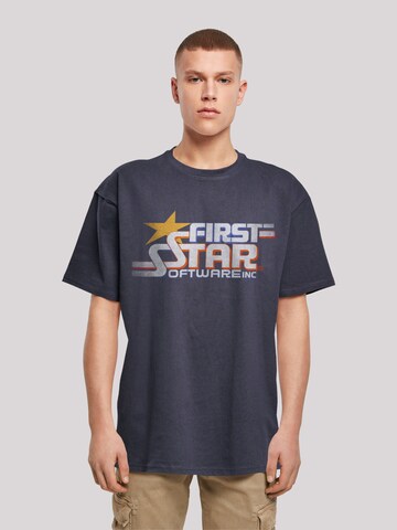 T-Shirt 'FIRSTSTAR Inc Retro Gaming SEVENSQUARED' F4NT4STIC en bleu : devant