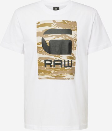 Maglietta di G-Star RAW in bianco: frontale