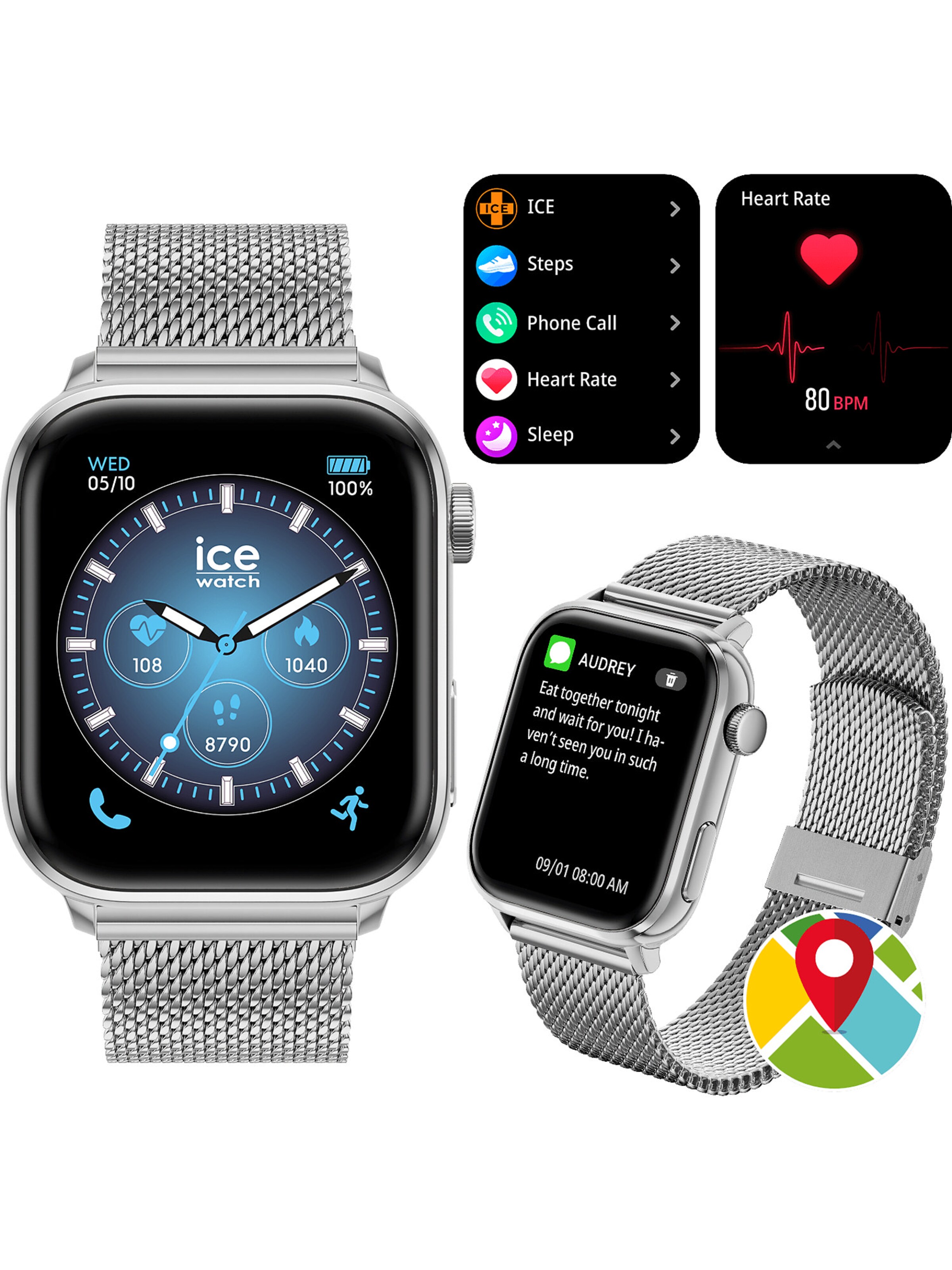 ICE WATCH Digitaluhr in Silber