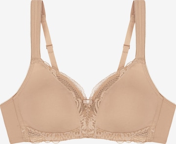 TRIUMPH T-shirt Bra 'Modern Lace + Cotton' in Beige: front