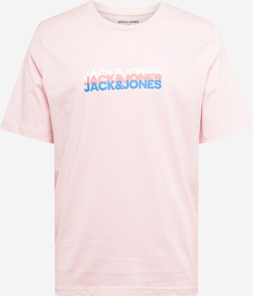 JACK & JONES Футболка 'JJCYBER' в Ярко-розовый: спереди