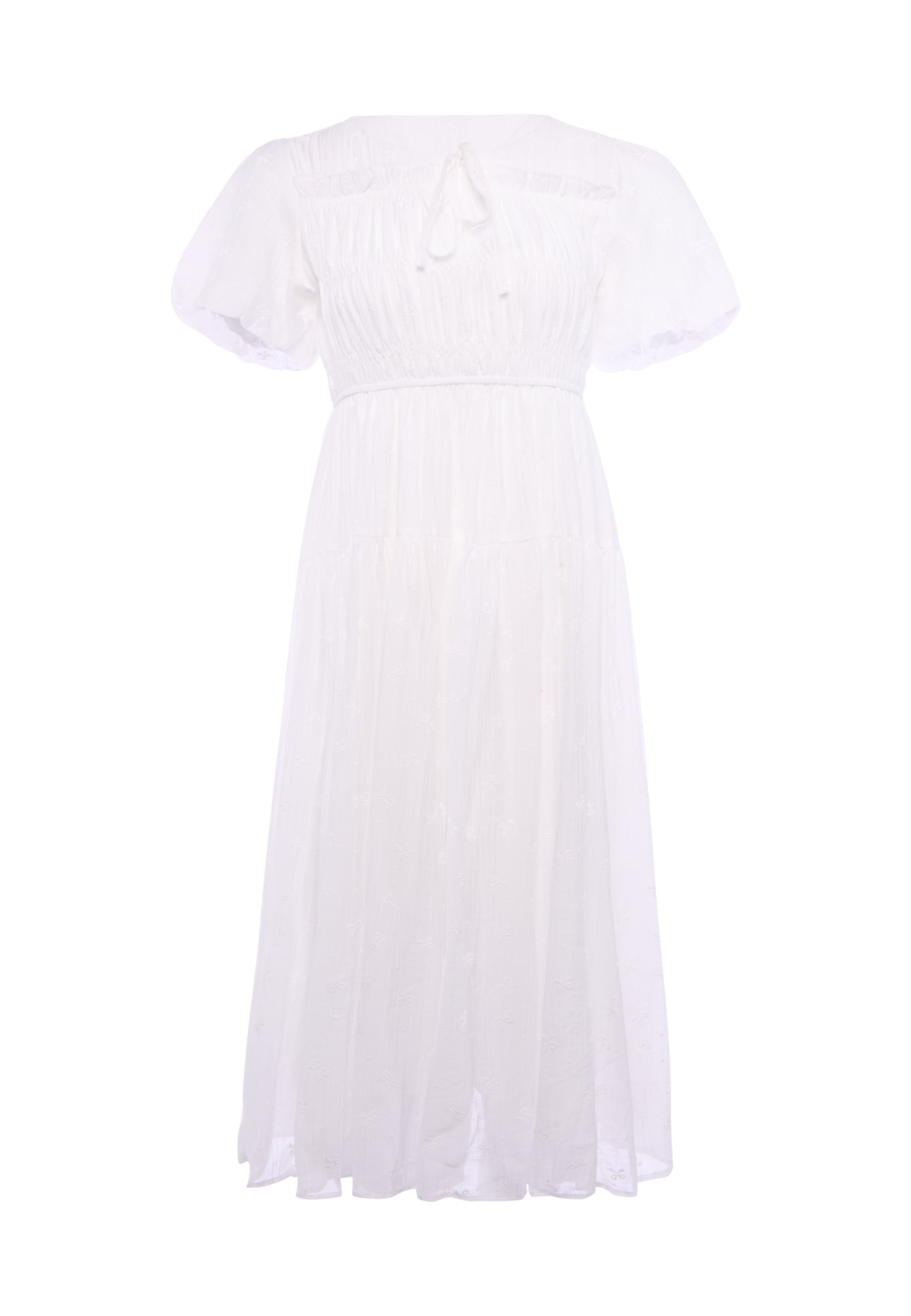 Usha - Vestido en blanco: frente