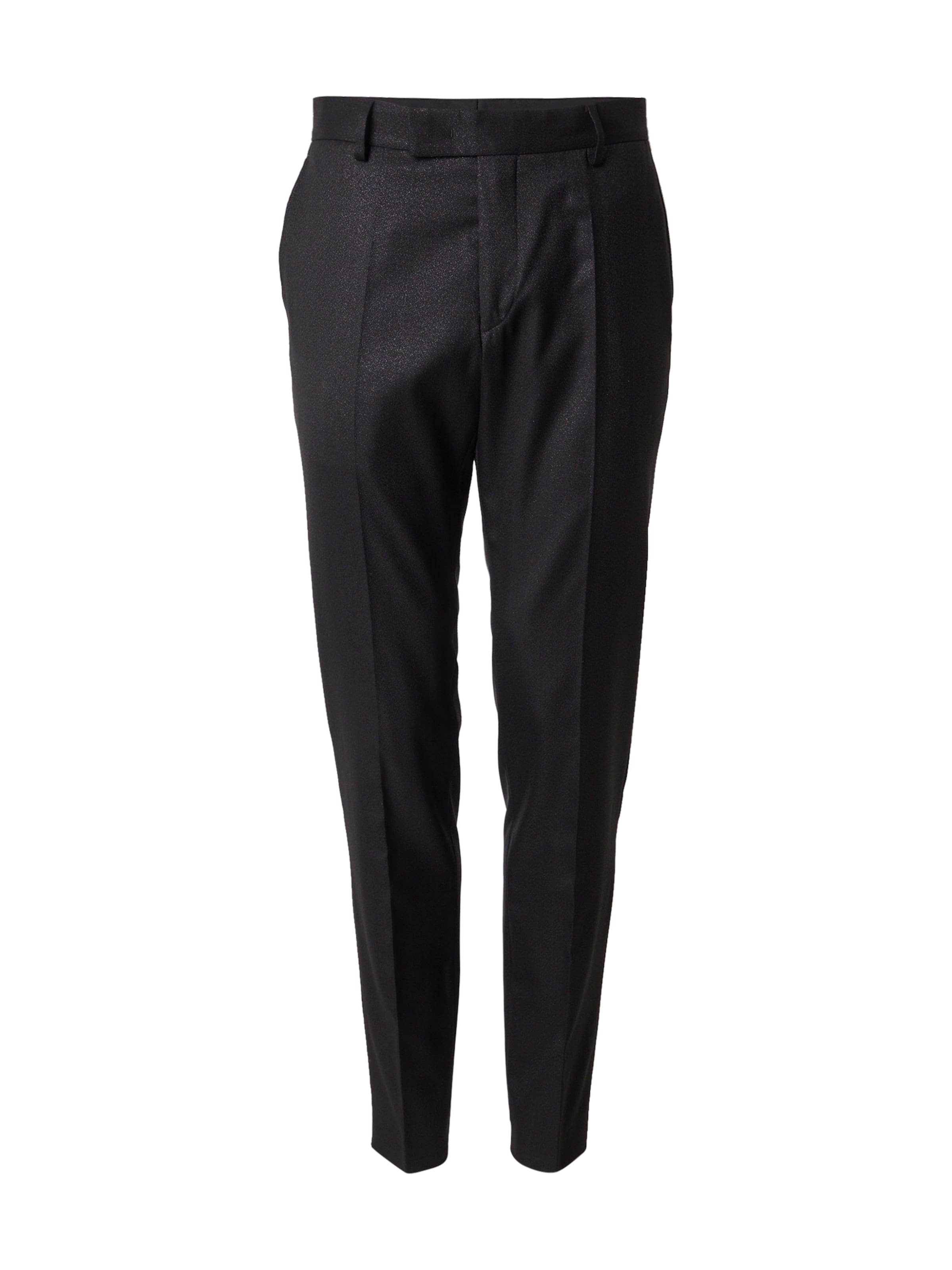 Karl Lagerfeld Slimfit Παντελόνι με τσάκιση σε μαύρο: μπροστά