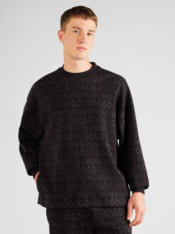 HUGOSweater majica 'Dippins' - crna boja: prednji dio