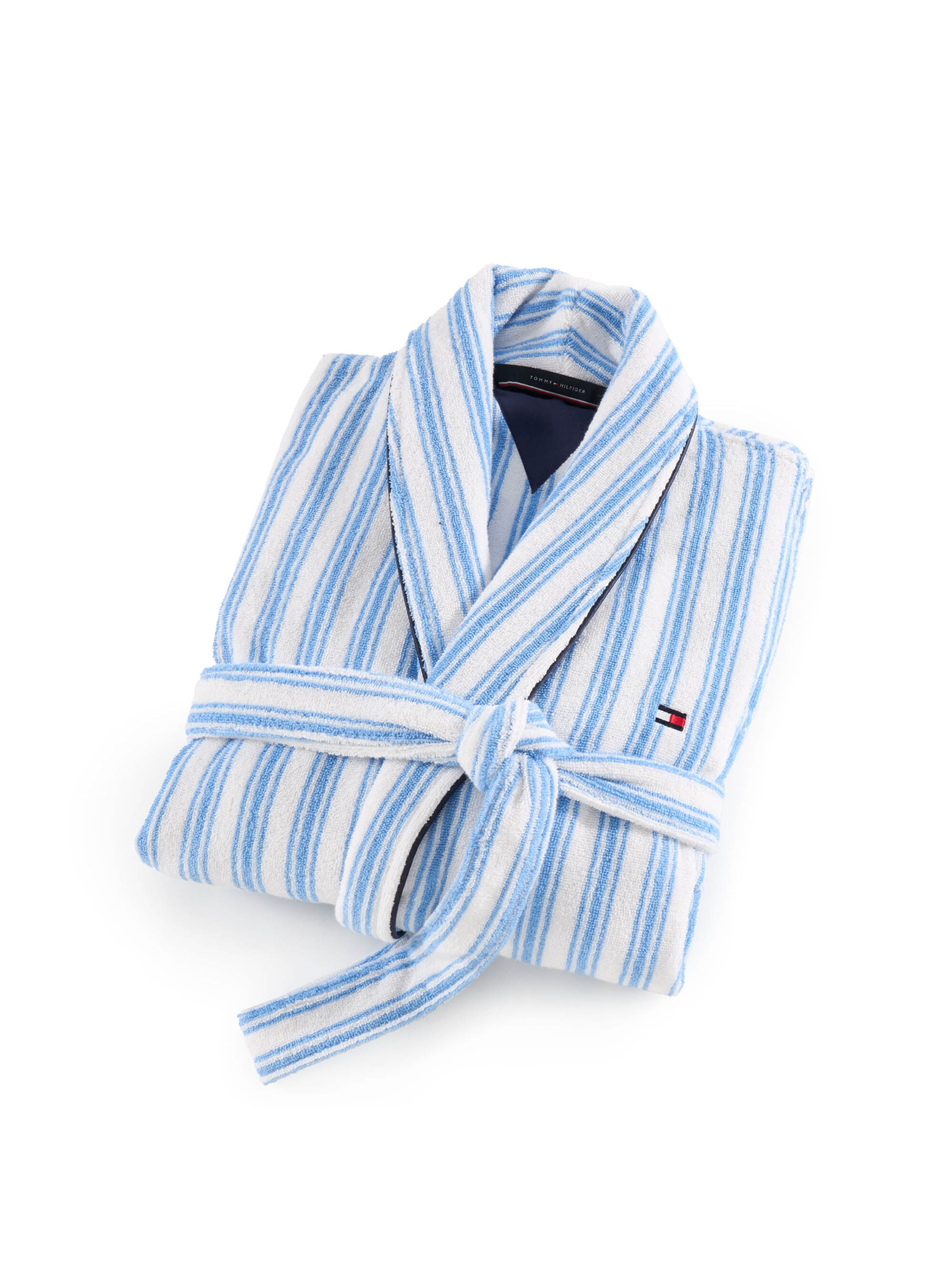 TOMMY HILFIGER Bademantel 'GENTLEMAN', Größe S - Gesamtlänge ca.110 cm in Blau