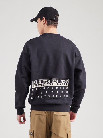 NAPAPIJRI Sweatshirt 'B-PREMIUM C' in Zwart: voorkant