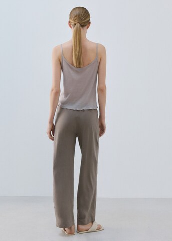 MANGO Pajama Pants 'Kiki' in Brown